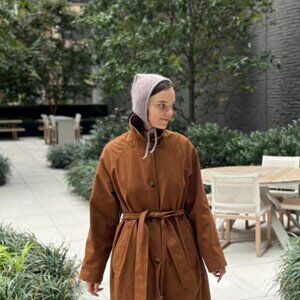 NEW Beige Bonnet Hat Mohair 80% Silk 20% Premium Italian Yarn